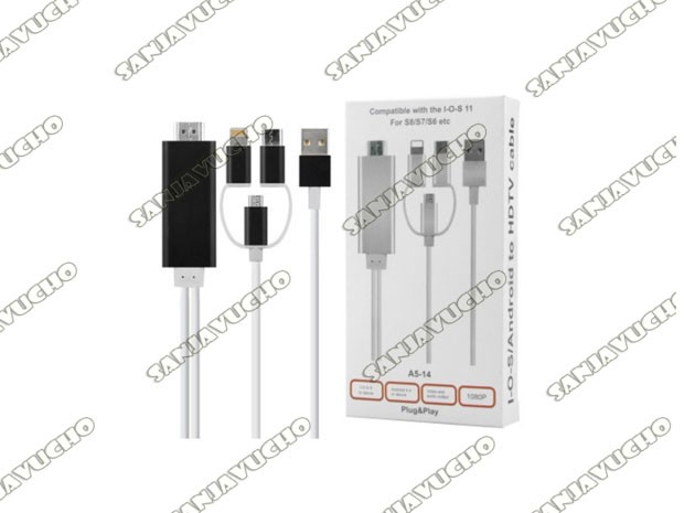 &+ CABLE HDMI MHL IPHONE Y ANDROID V8 A5-06